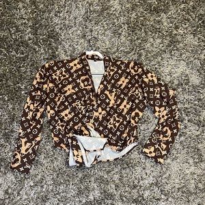 L V inspired blouse